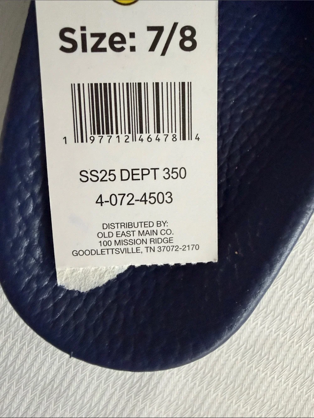 Kids' Navy Dinosaur Slide Sandals